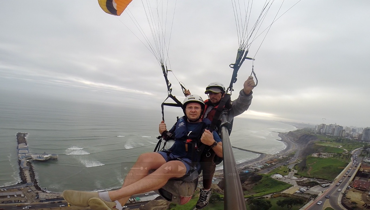 Yes, that's me in flight, looking like a baby in a cradle.