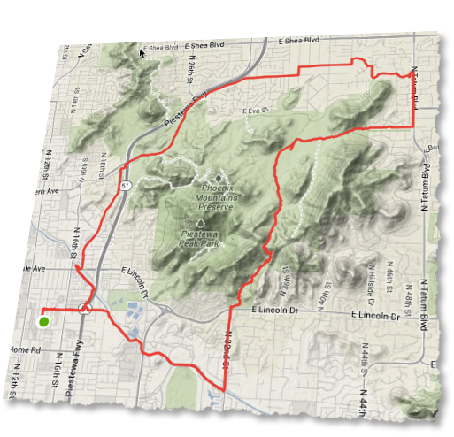 cx bike ride through the phoenix mountains