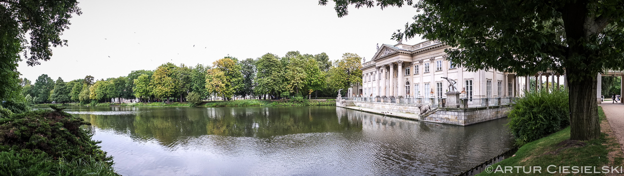 royal baths park in warsaw poland