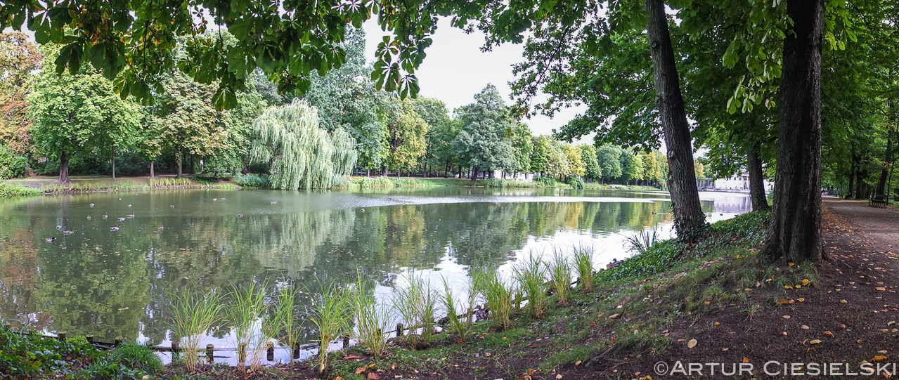 royal baths park in warsaw poland